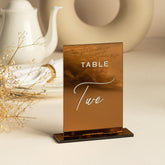 Mirror Rose Gold Acrylic Table Numbers